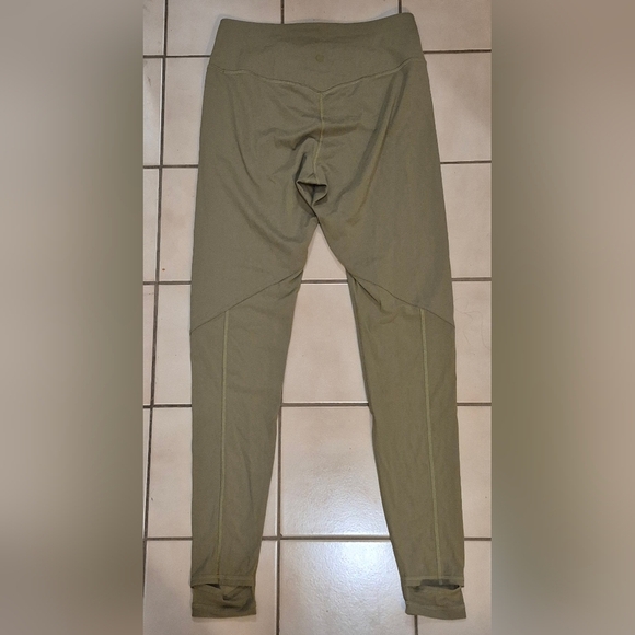 Lululemon Nulu Crisscross Mesh Stirrup Tight Bronze Green – Size 10 - Picture 5 of 6